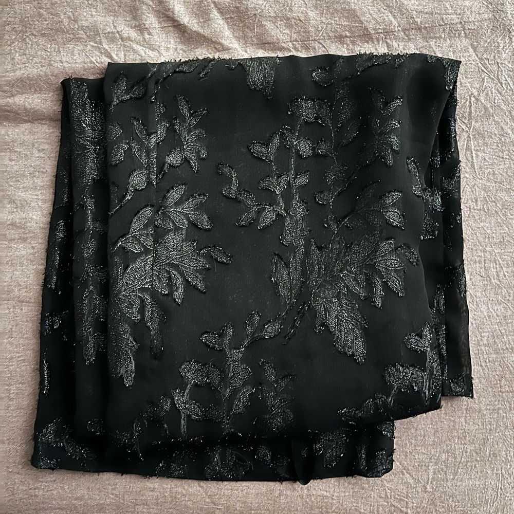 LPA 592 Black Lurex Sheer Pants - Picture 3 of 4